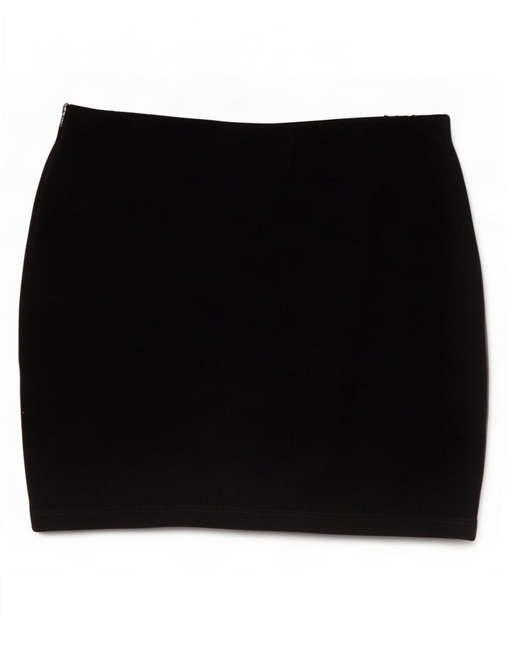 Zara Damen Trafaluc Minirock Medium W28 Schwarze Baumwolle