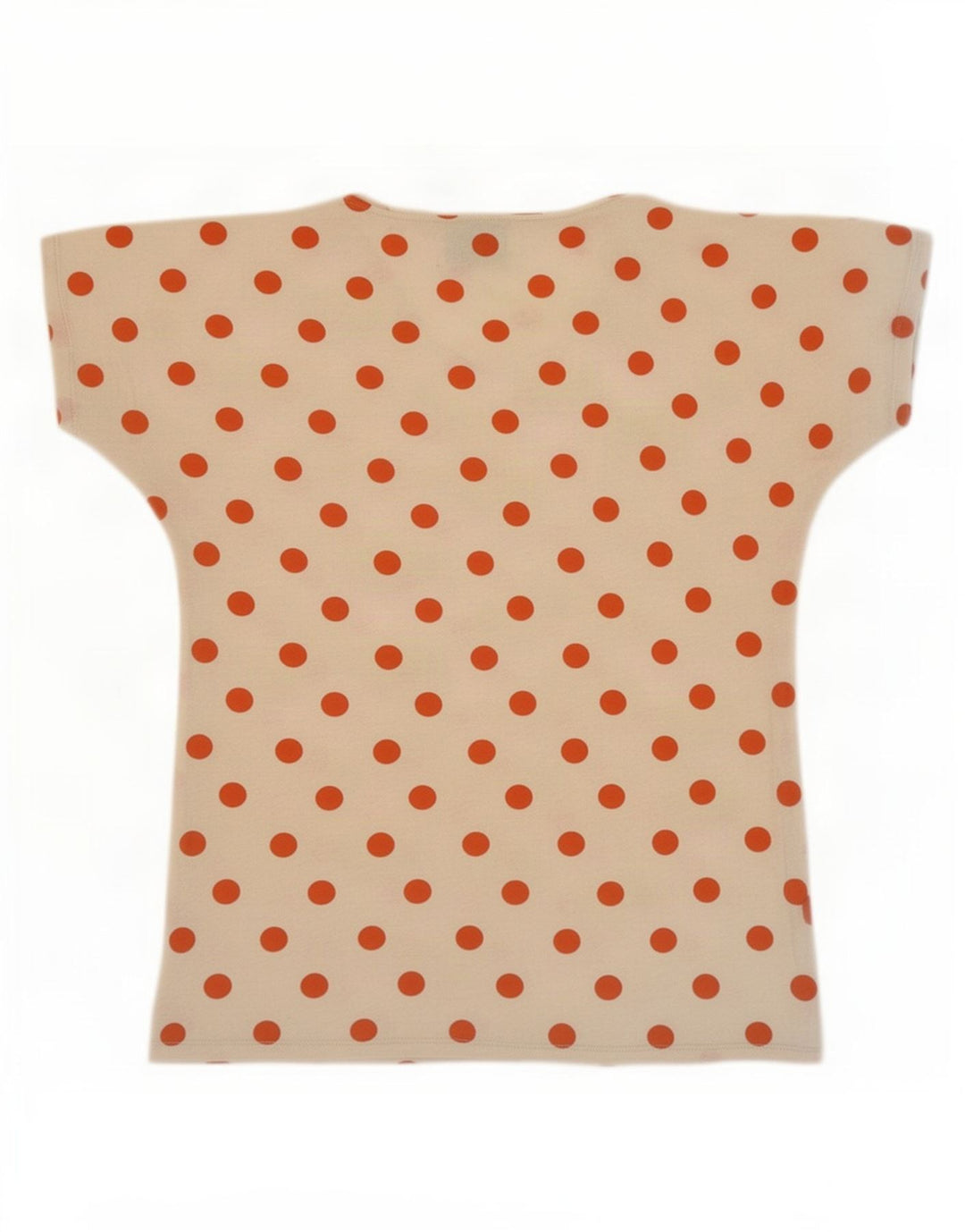 Zara Damen T-Shirt Top UK 12 Medium Off White Polka Dot