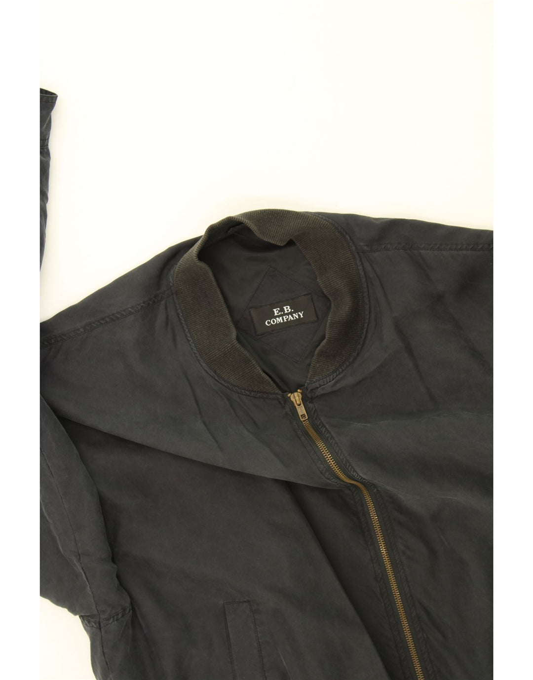 E.B. COMPANY Mens Bomber Jacket IT 52/54 XL Navy Blue Vintage E.B. Company and Second-Hand E.B. Company from Messina Hembry 