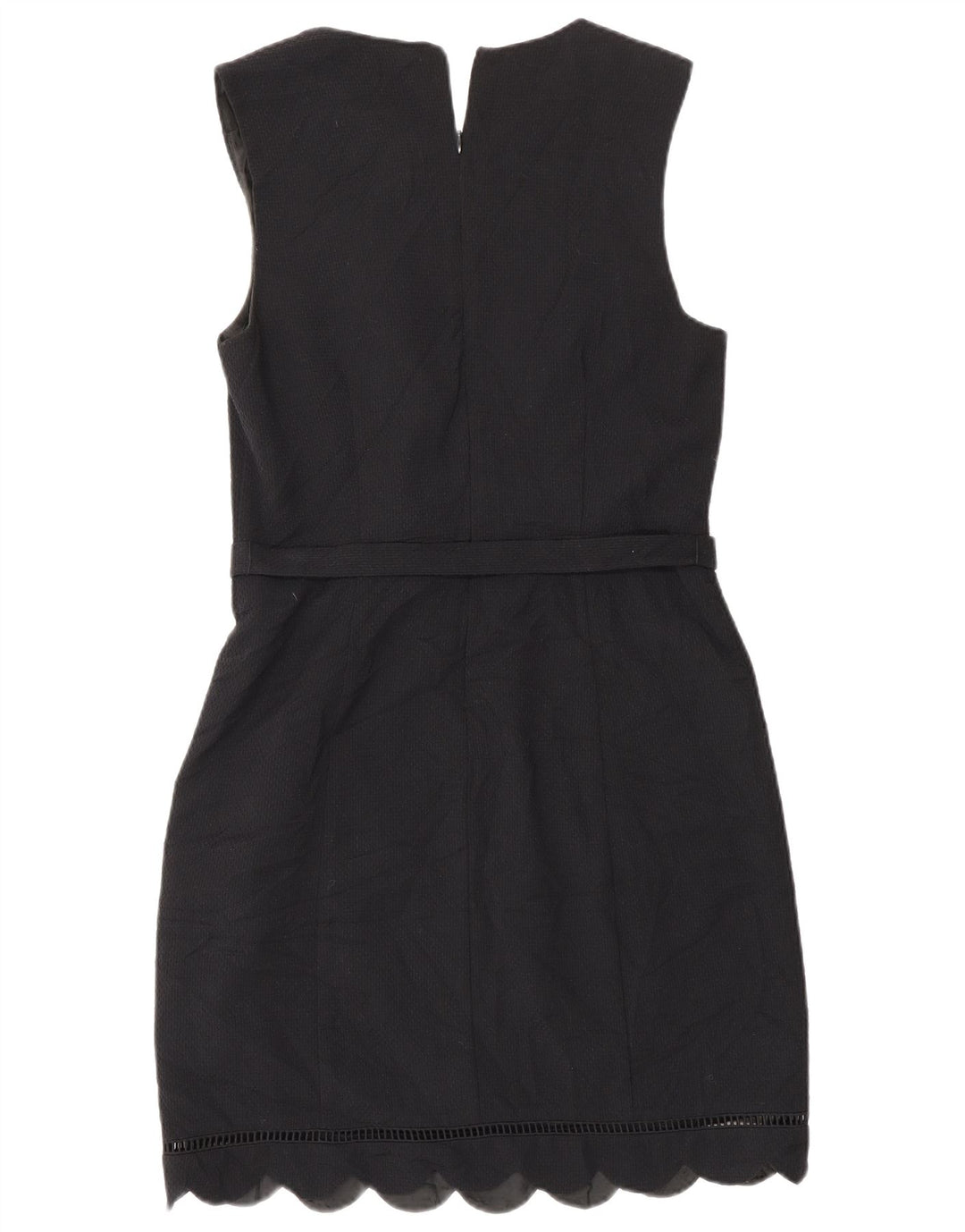 Oasis Damen Ärmelloses Etuikleid UK 12 Medium Schwarz Polyester
