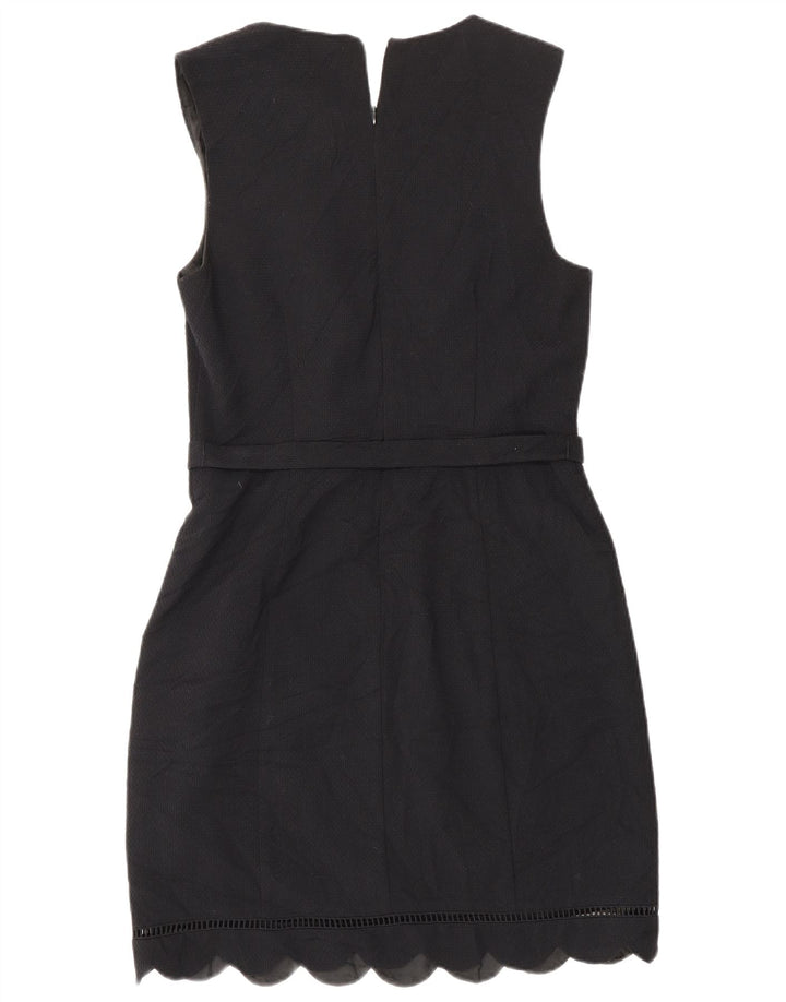 Oasis Damen Ärmelloses Etuikleid UK 12 Medium Schwarz Polyester