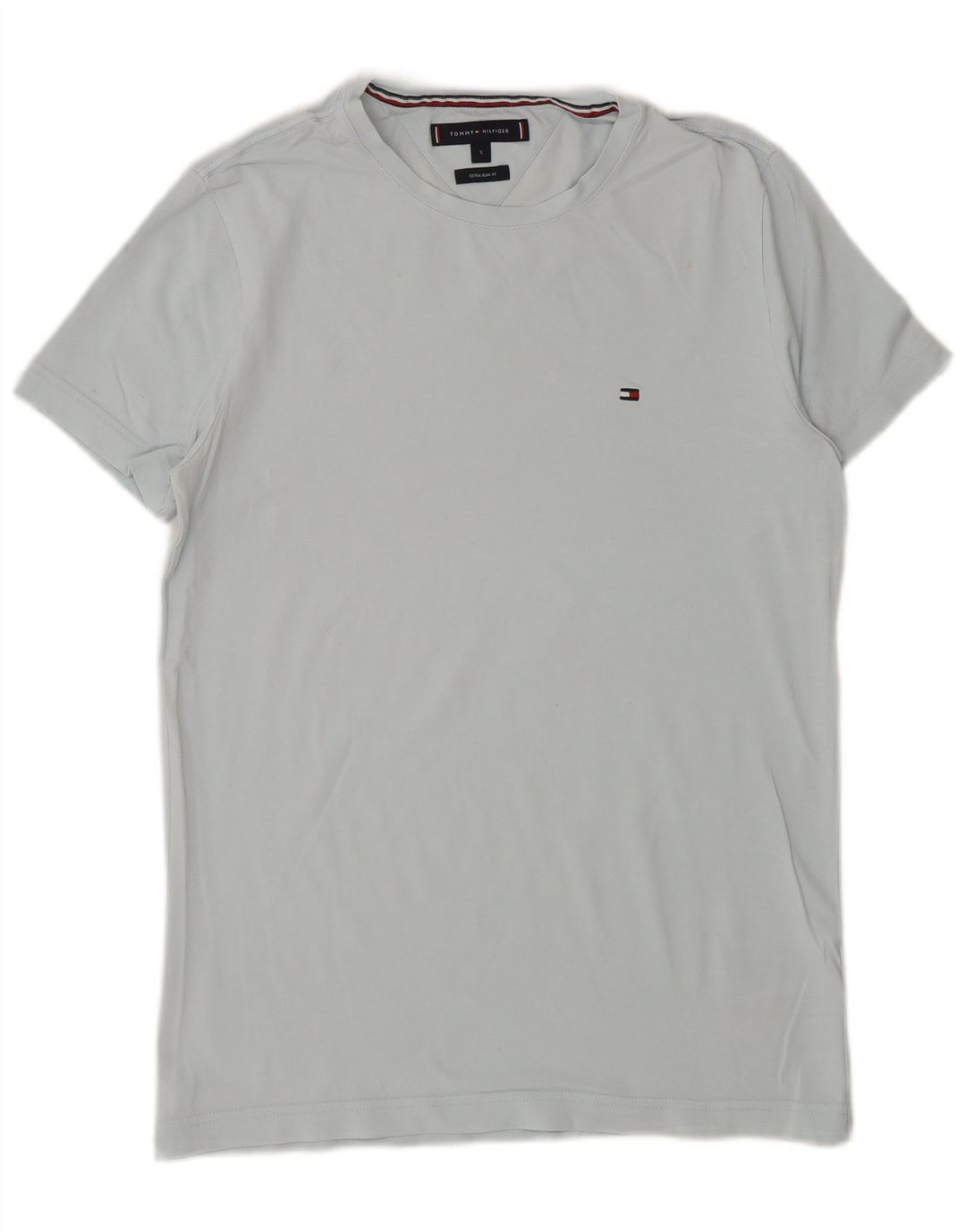 TOMMY HILFIGER Herren Extra Slim T-Shirt Top Small Blau Baumwolle