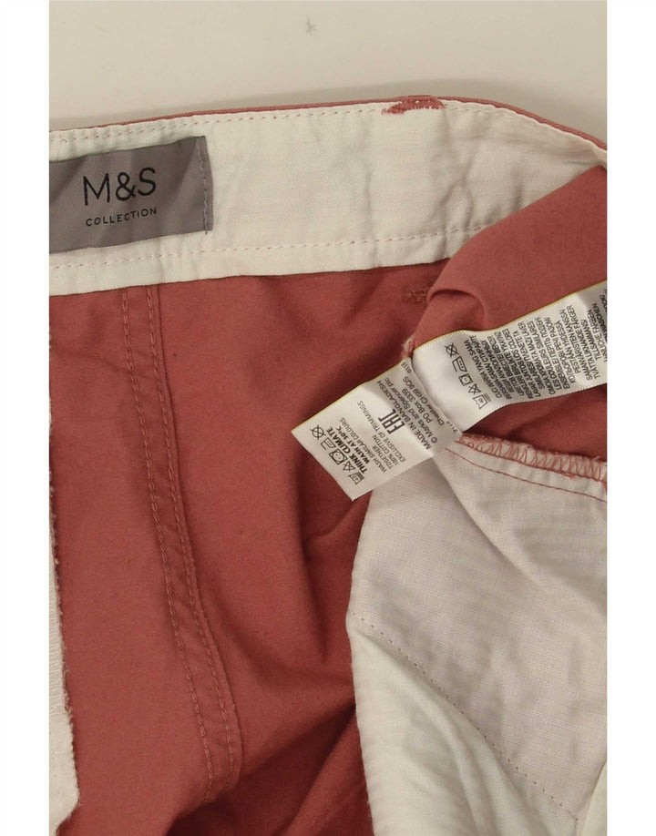 Marks & Spencer Herren Chinoshorts W38 XL Rosa Baumwolle