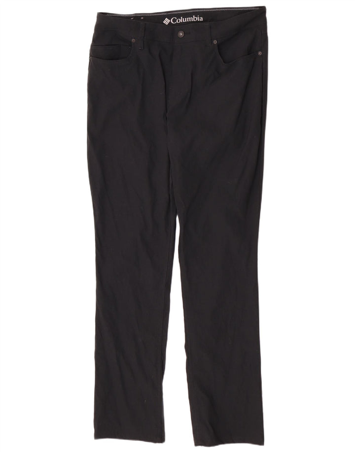 Columbia Herren-Freizeithose, normal, W34, L32, schwarzes Nylon