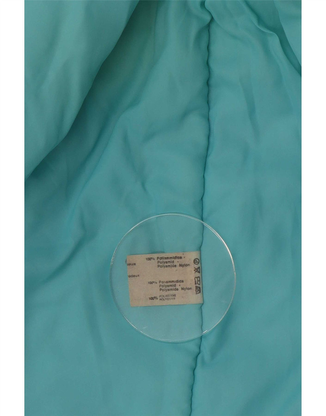 Vintage Damen Übergroßer gepolsterter Mantel IT 38 XS Blaues Polyamid
