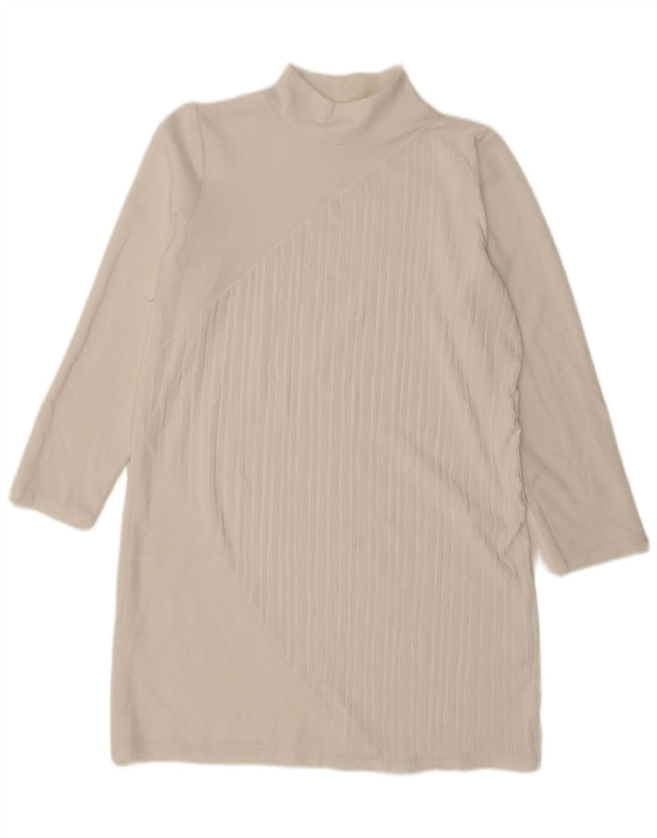 Zara Damen Pulloverkleid UK 14 Mittelweiß