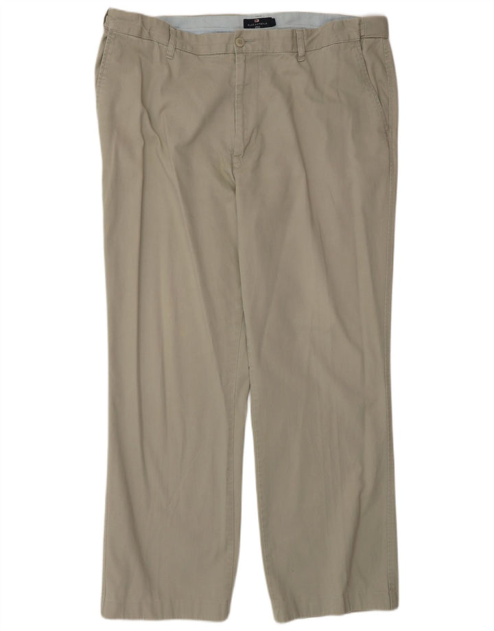 Marks & Spencer Damen Blue Harbor Straight Chino-Hose W42 L33 Grau