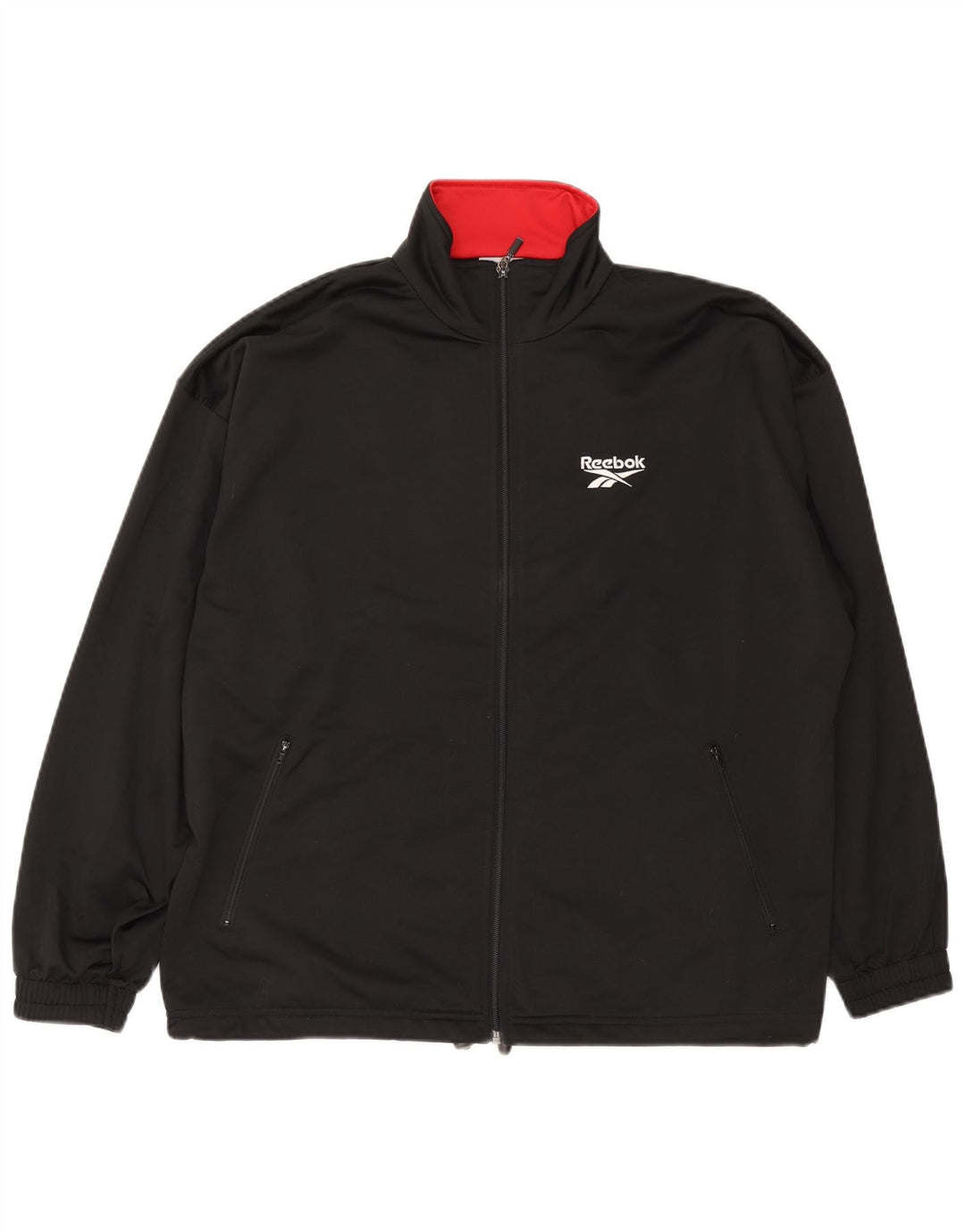 Reebok Herren Graphic Loose Fit Trainingsanzug-Oberteil, Jacke, Größe S, Schwarz, Polyester