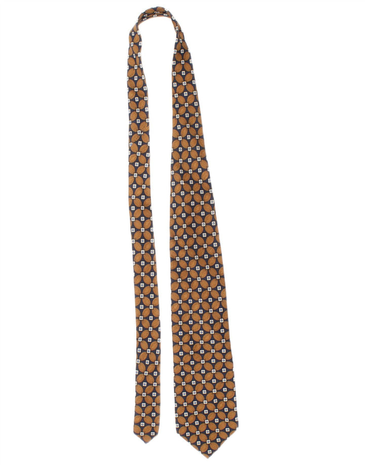 Trussardi Herren-Krawatte, Einheitsgröße, braun, geometrisch, Seide, klassisch