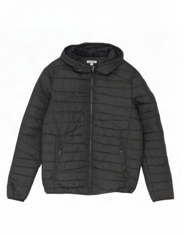 Jack & Jones Herren-Jacke mit Kapuze, gepolstert, Größe 36, Größe S, Schwarz, Polyester