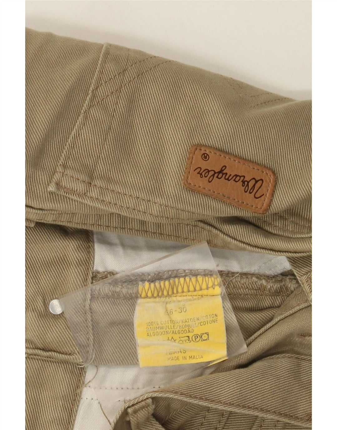 Wrangler Herren Texas Denim Shorts W36 Large Beige Baumwolle