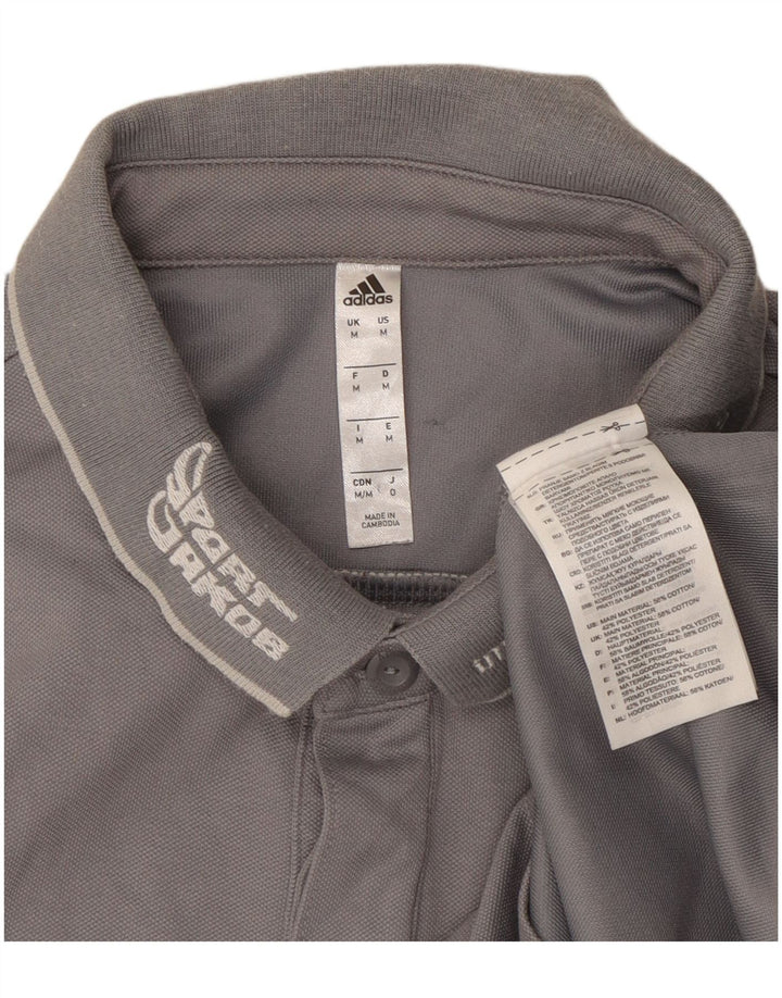 Adidas Herren Climalite Graphic Poloshirt mittelgraue Baumwolle