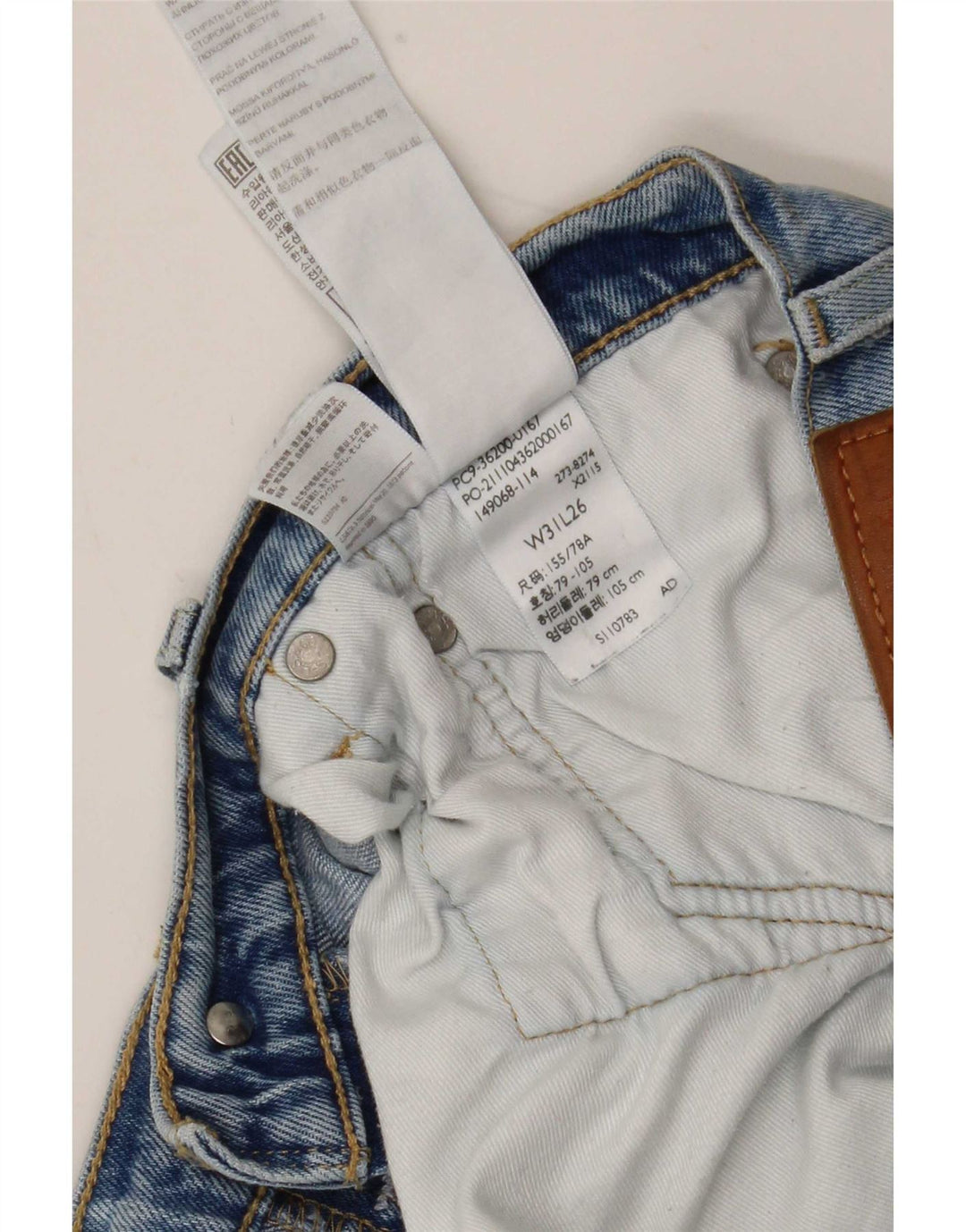 Levi's Herren 501 Straight Jeans W31 L26 Blaue Baumwolle