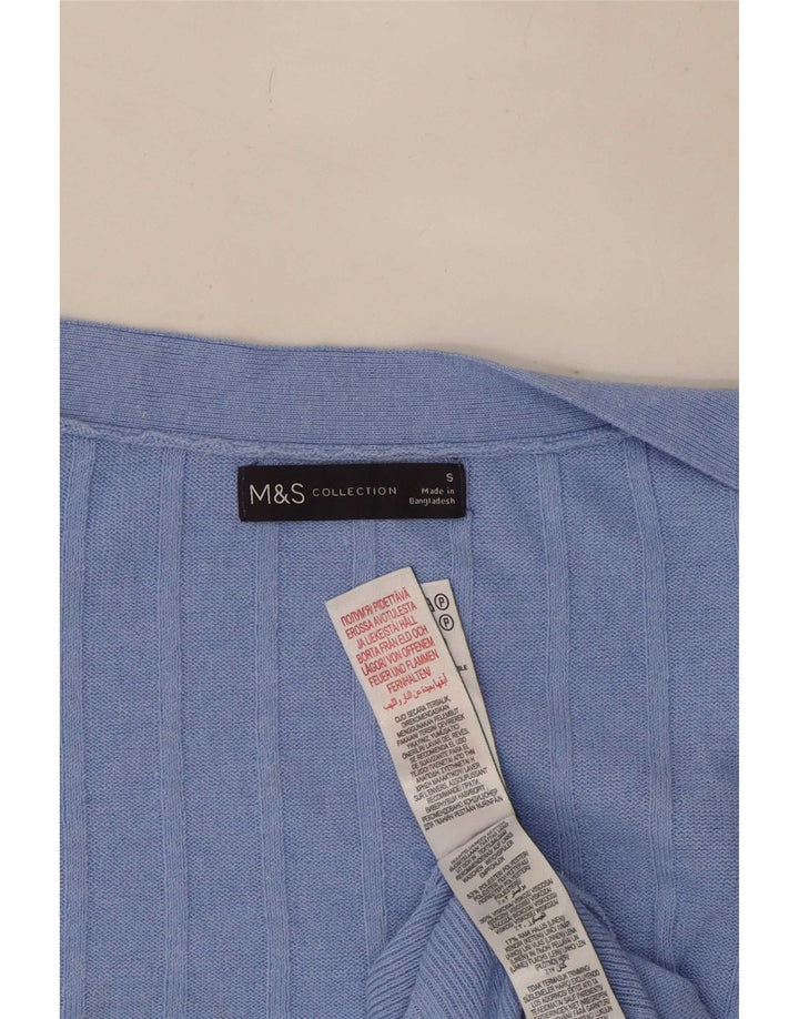Marks & Spencer Damen-Strickjacke, übergroß, offen, Gr. 10, Größe S, Blau