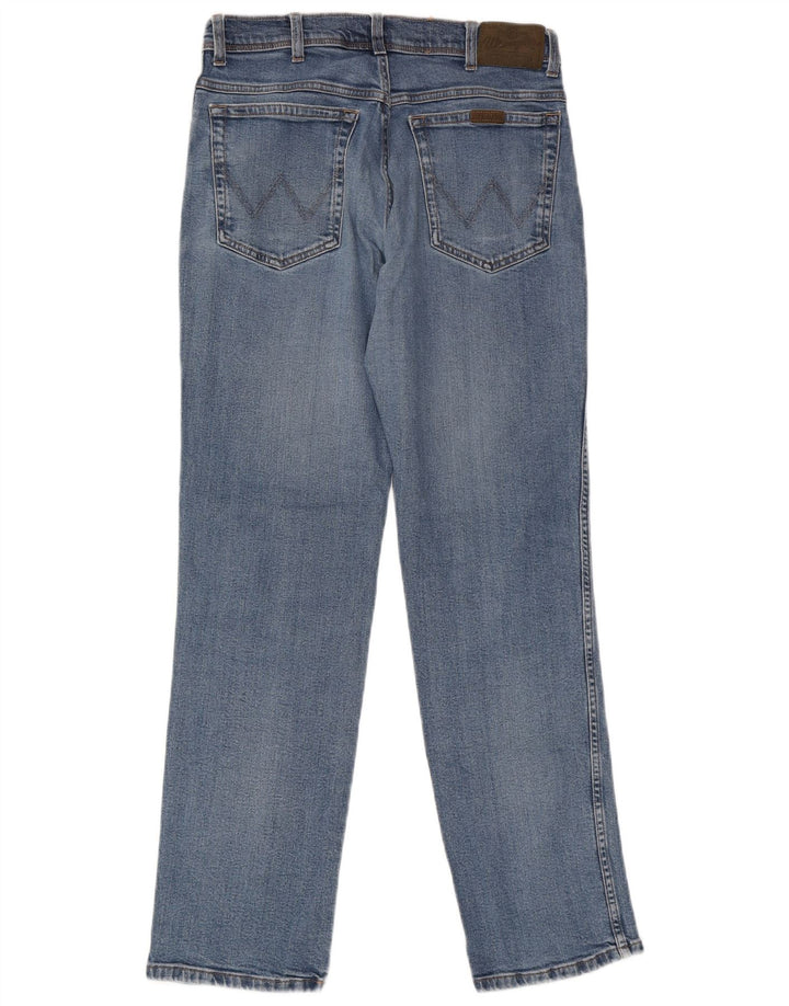 Wrangler Herren Straight Jeans W33 L34 Blaue Baumwolle