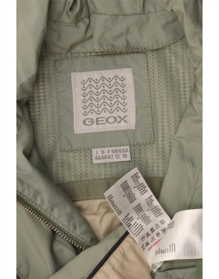 Geox Damen Bomberjacke mit Kapuze UK 12 Medium Khaki Polyester