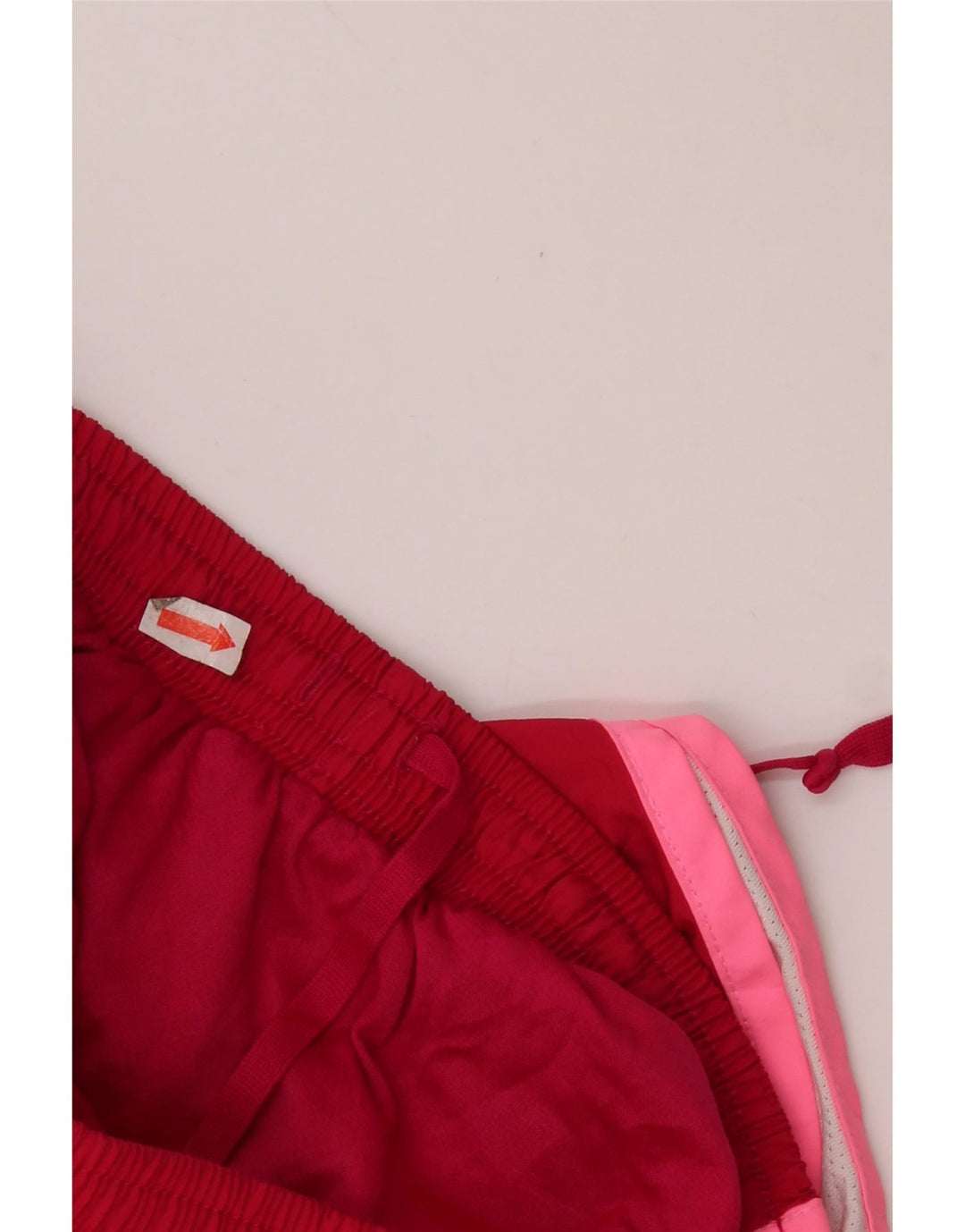 NIKE Damen Dri Fit Sport Shorts UK 10 Small Rot Colourblock Polyester