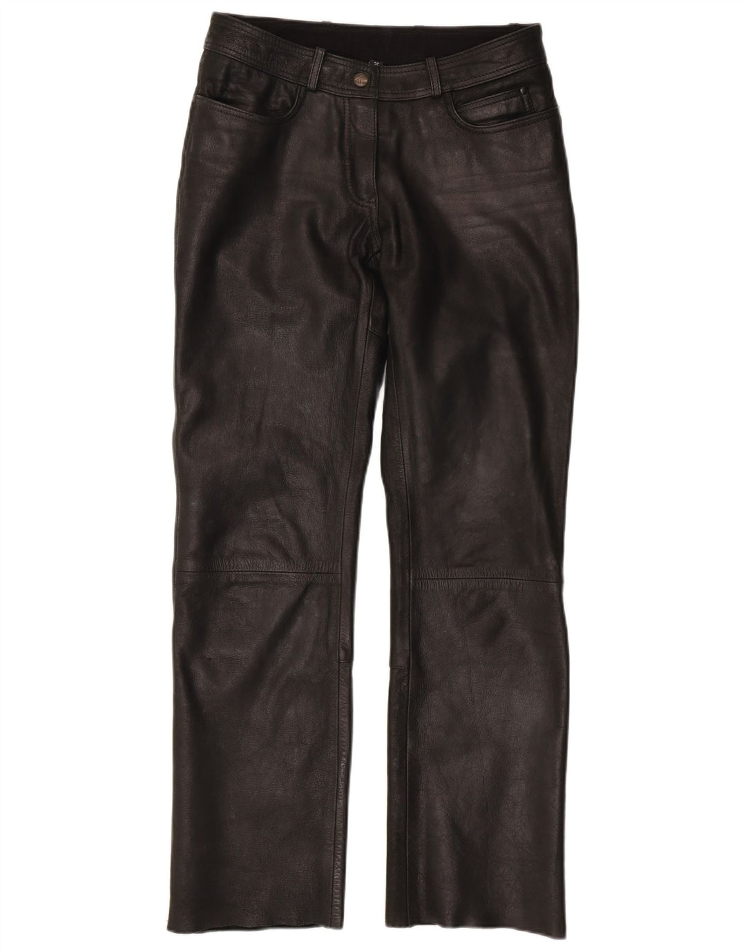 HIGHWAY 1 Gerade Damenhose EU 36 Small W28 L29 Schwarzes Leder