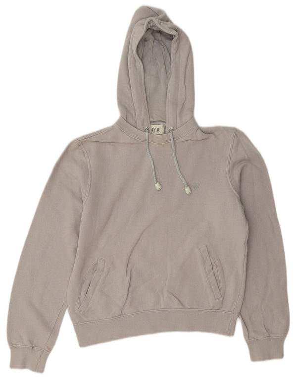 Onyx Womens Crop Hoodie Pullover UK 14 Mittelgraue Baumwolle