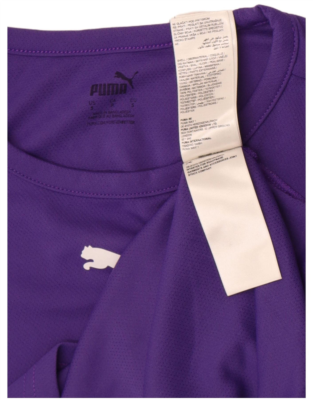 Puma Herren T-Shirt Top Small Lila Colourblock Polyester
