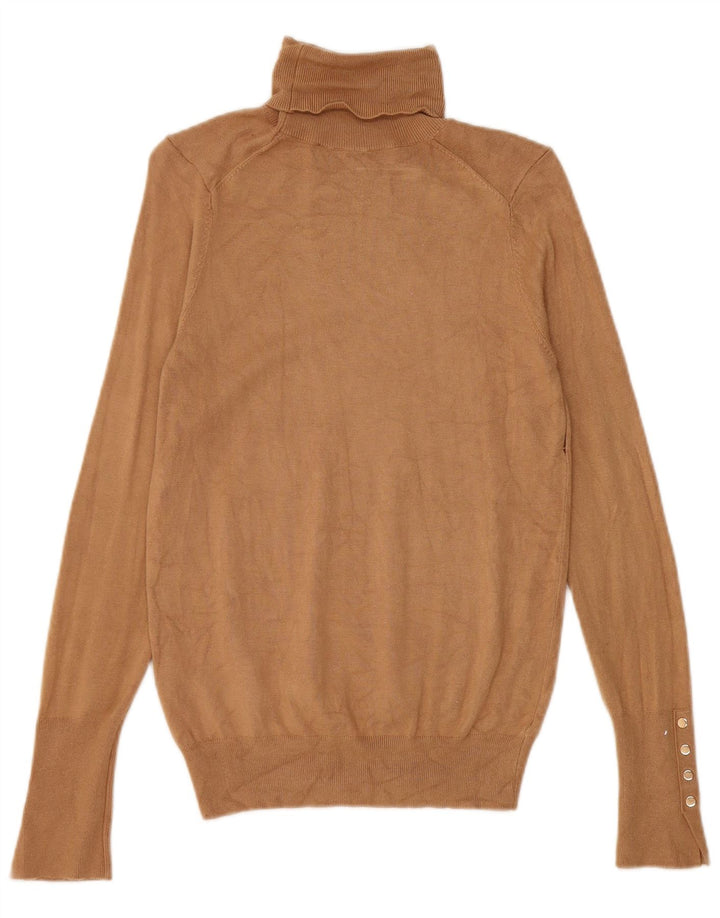 Rollkragenpullover für Damen von Zara, Gr. 10, Größe S, braun, Viskose