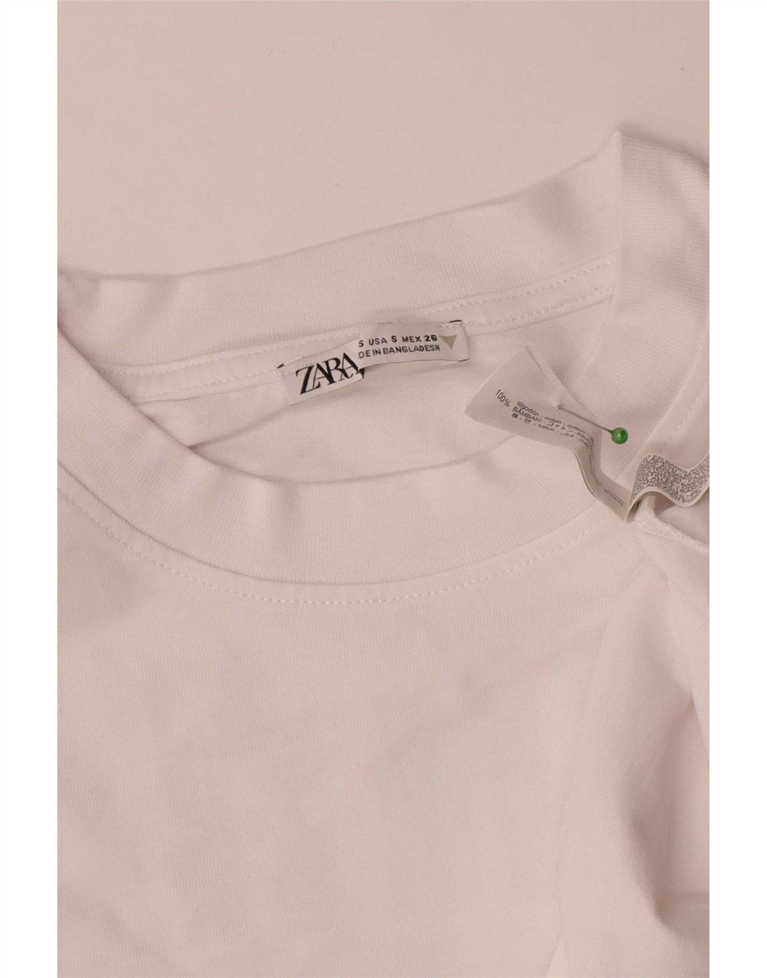 Zara Damen-Oberteil mit Grafik, übergroß, langärmlig, Gr. 40, Größe S, weiß, geblümt