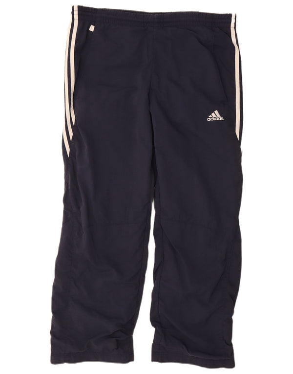 Adidas Herren-Trainingshose aus mittelblauem Nylon in Marineblau