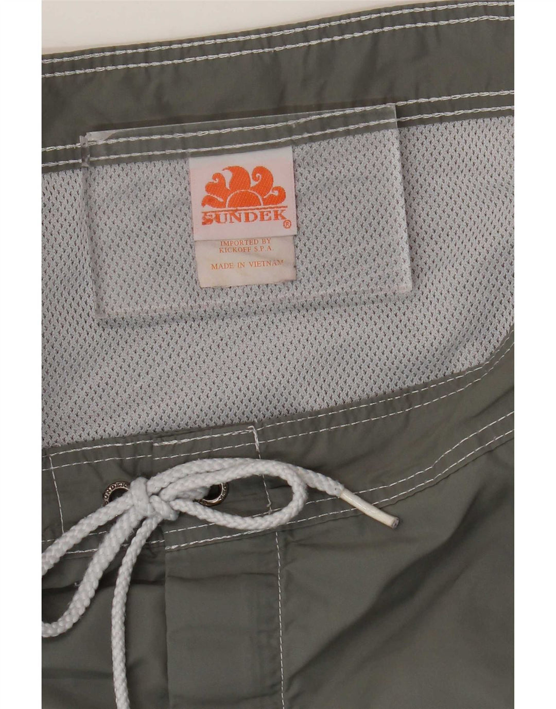 Sundek Herren-Badeshorts aus mittelgrauem Nylon