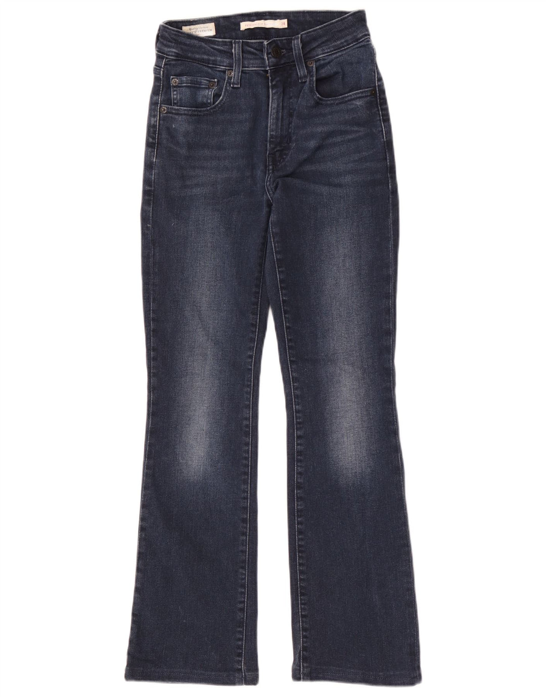 Levi's Damen 725 Bootcut-Jeans mit hohem Bund, W24 L30, marineblaue Baumwolle