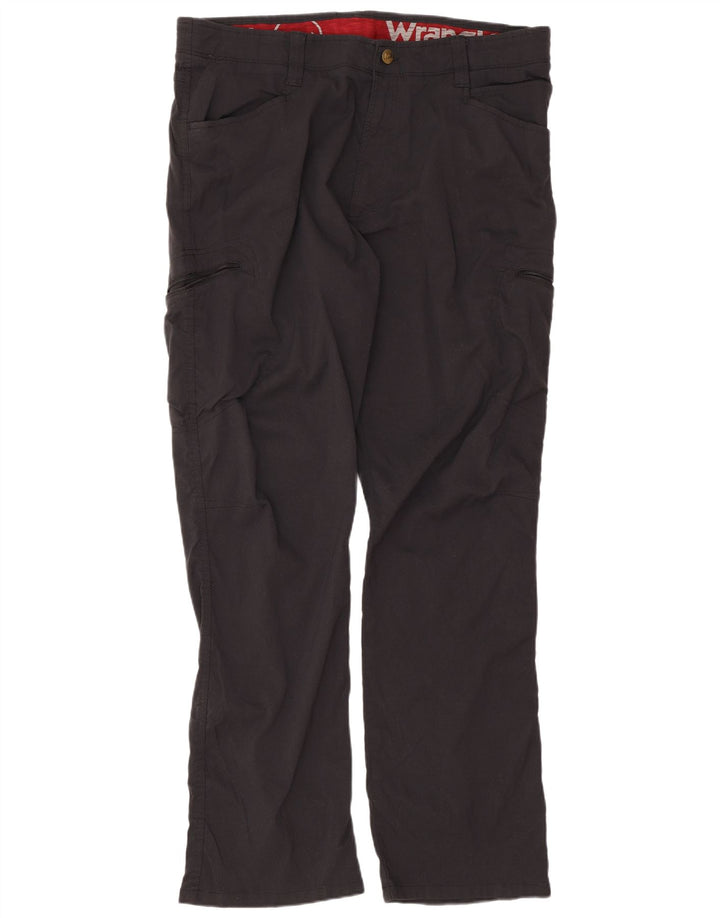 Wrangler Herren gerade Cargohose W38 L30 schwarzes Nylon