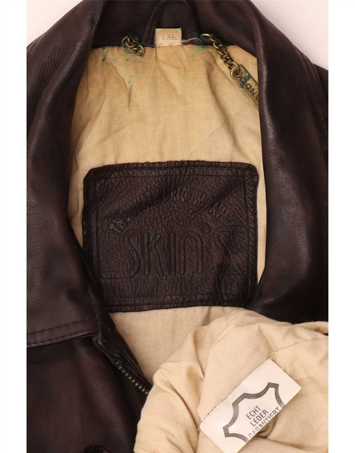 Vintage Herren Lederjacke UK 42 XL Braun