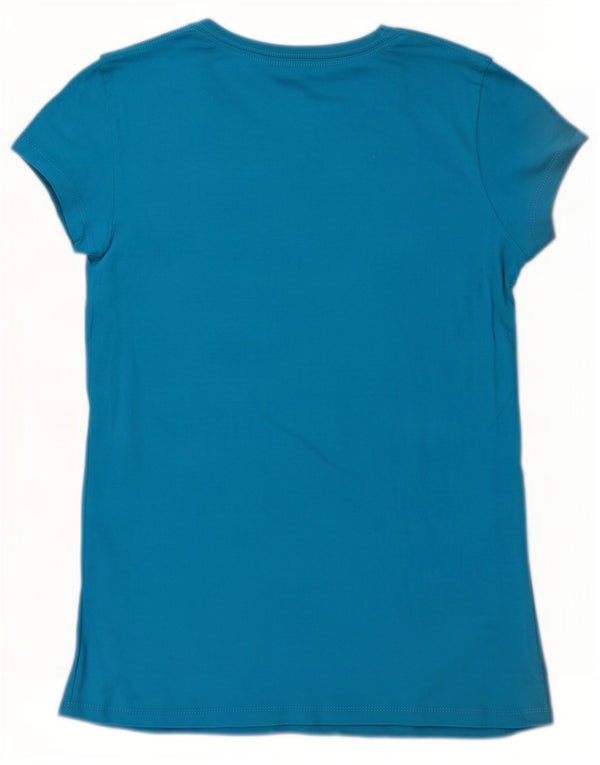 Hard Rock Cafe Damen Barcelona Graphic T-Shirt Top UK 14 Large Blau Baumwolle