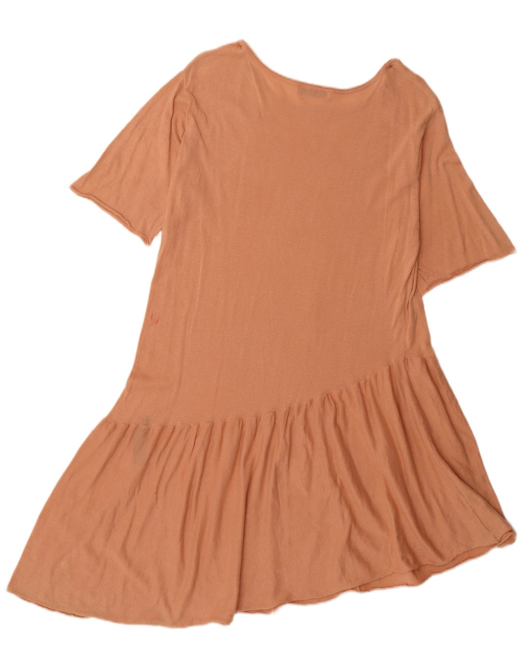 Zara Damen Asymmetrisches Kleid UK 14 Mittelorange