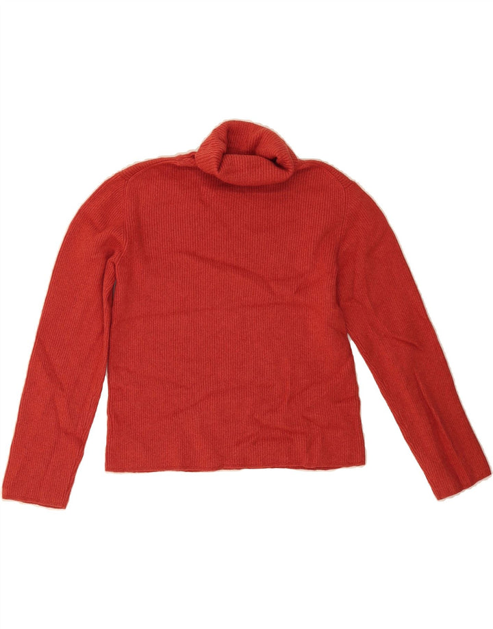 EDDIE BAUER Girls Crop Roll Neck Jumper Sweater 10-11 Years Medium Red Vintage Eddie Bauer and Second-Hand Eddie Bauer from Messina Hembry 