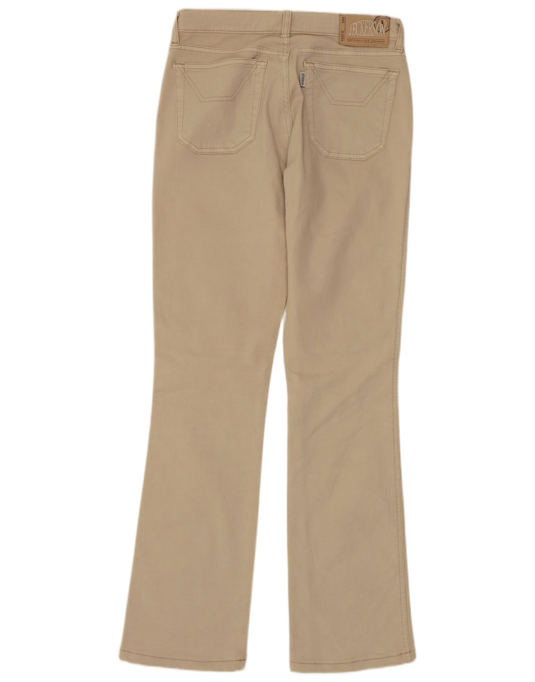 JECKERSON Damen Bootcut Jeans W29 L31 Beige Baumwolle