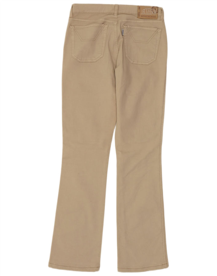 JECKERSON Damen Bootcut Jeans W29 L31 Beige Baumwolle