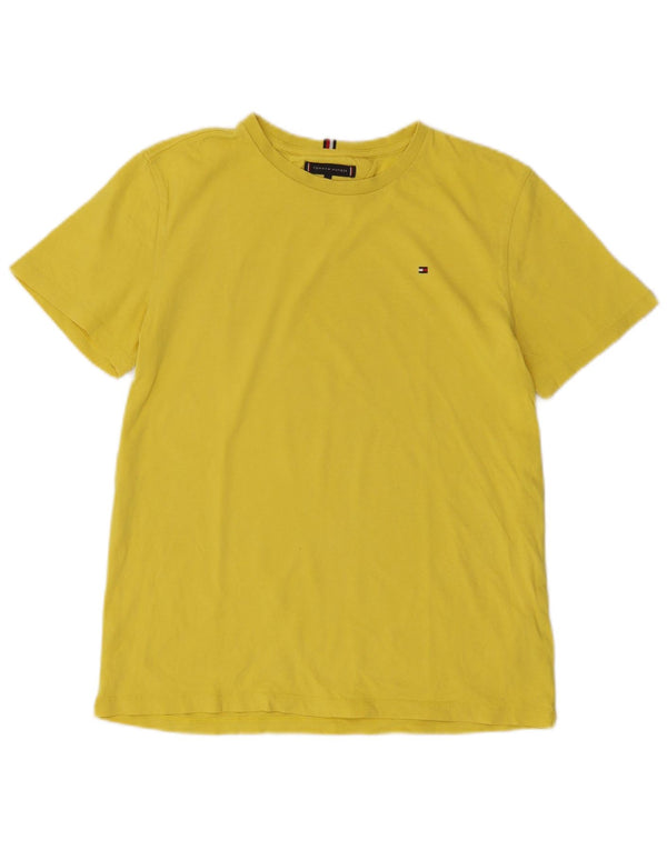 Tommy Hilfiger T-Shirt-Oberteil für Jungen, 15–16 Jahre, gelbe Baumwolle