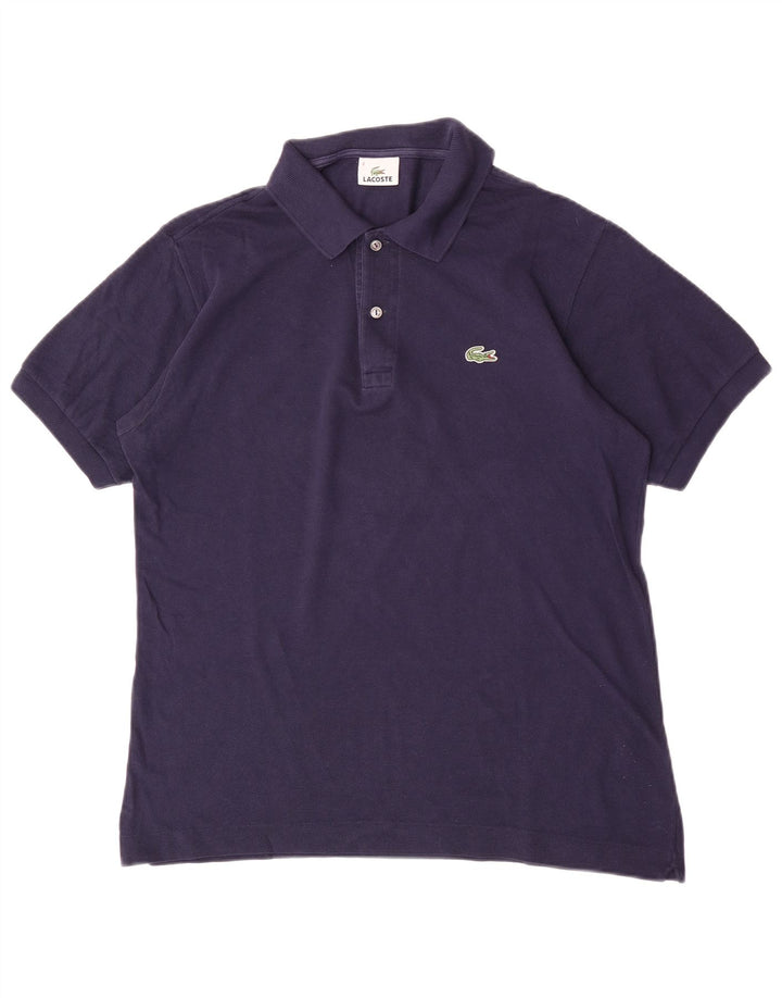 Lacoste Herren-Poloshirt, Größe 4, mittelgroß, marineblau, Baumwolle