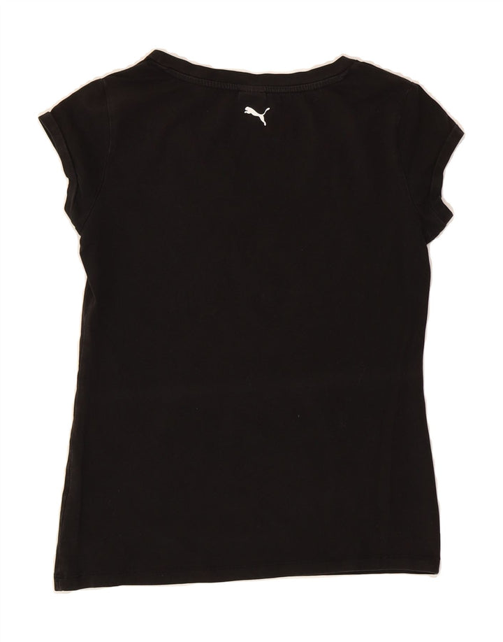 PUMA Womens Graphic T-Shirt Top UK 10 Small  Black Vintage Puma and Second-Hand Puma from Messina Hembry 