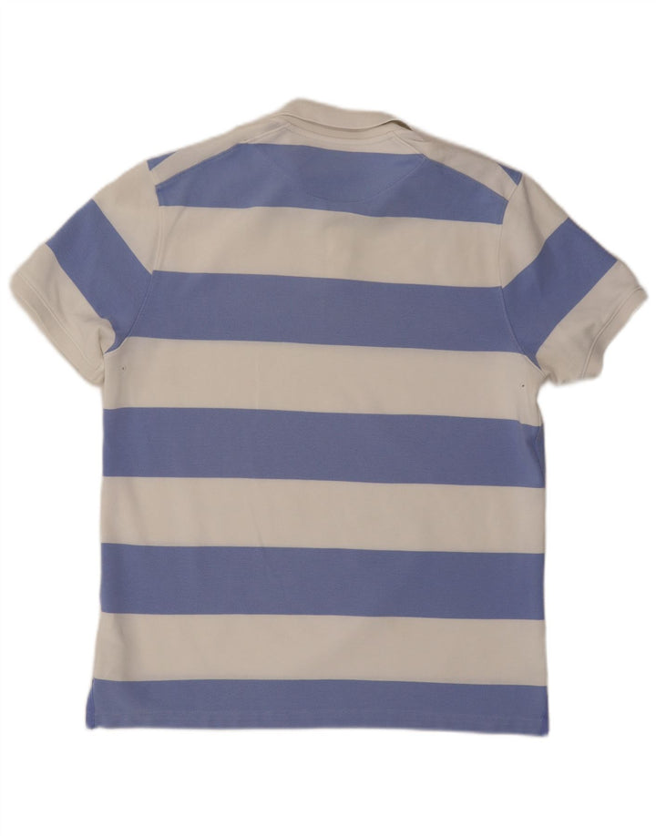 NIKE Herren Dri Fit Rugby-Poloshirt, groß, weiß gestreift, Baumwolle