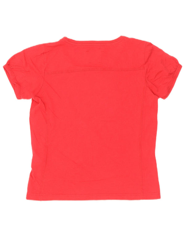 Champion Damen Easy Fit T-Shirt Top UK 12 Mittelrote Baumwolle