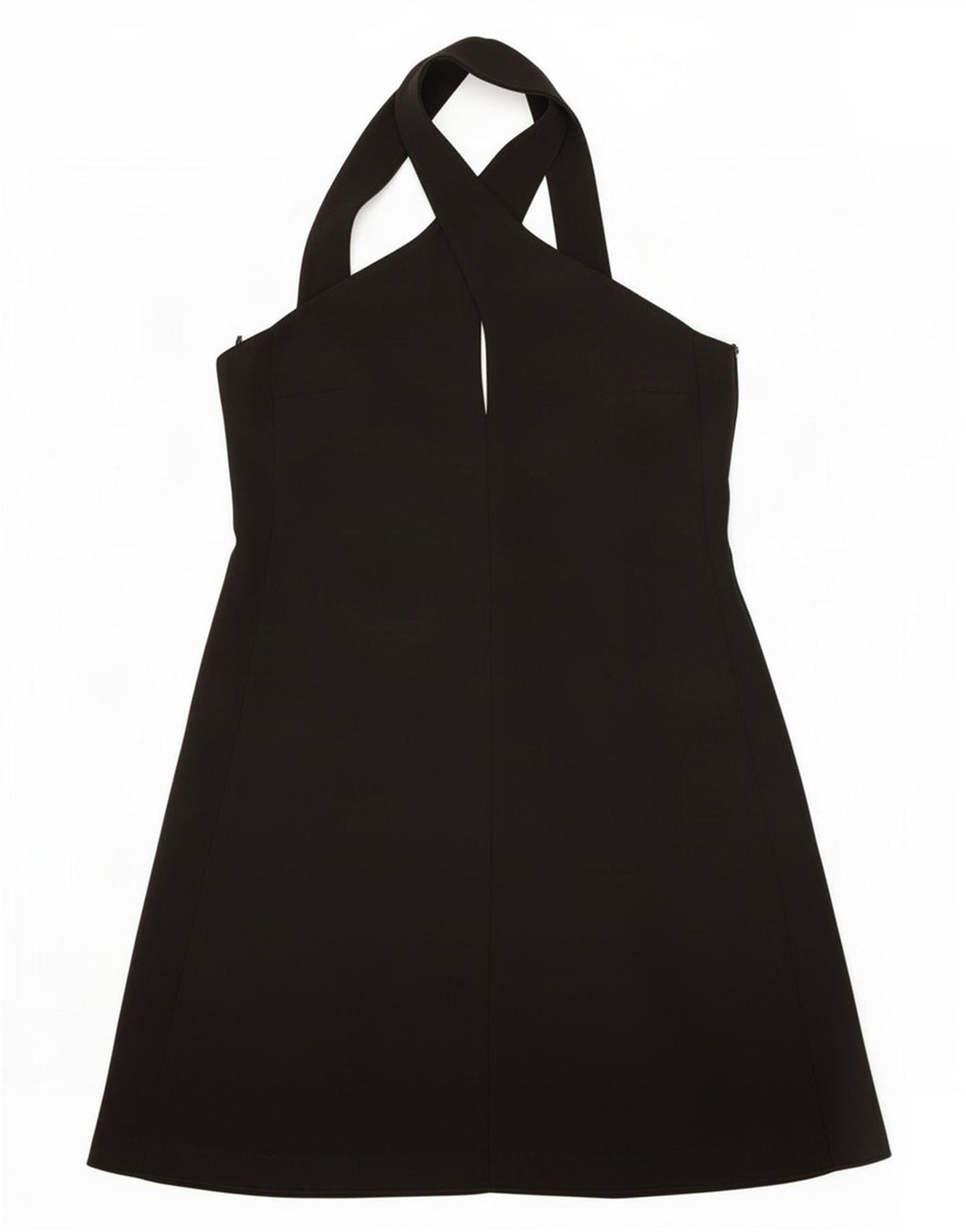 Zara Damen Neckholder-Kleid UK 6 XS Schwarz Polyester