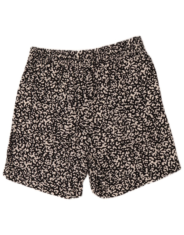 Marks & Spencer Damen-Freizeitshorts UK 12 Medium W32 Schwarzer Animal-Print