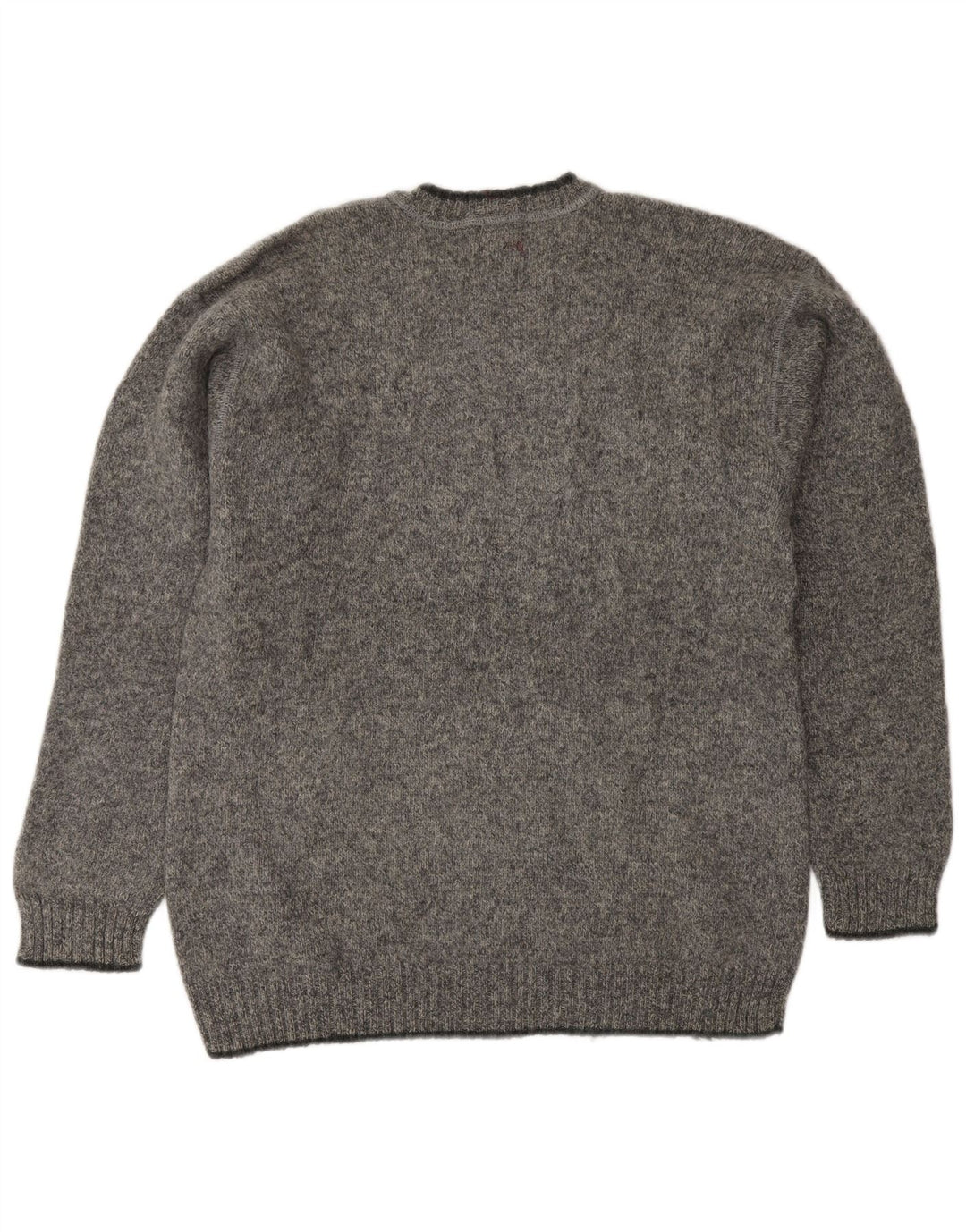 Kappa Herren-Pullover mit V-Ausschnitt, XL, grau gefleckte Wolle