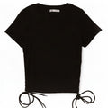 Zara Damen Crop Top UK 12 Medium Schwarz Polyester