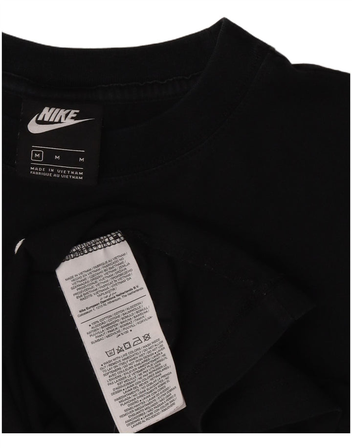 Nike Herren T-Shirt Top Medium Schwarz Baumwolle
