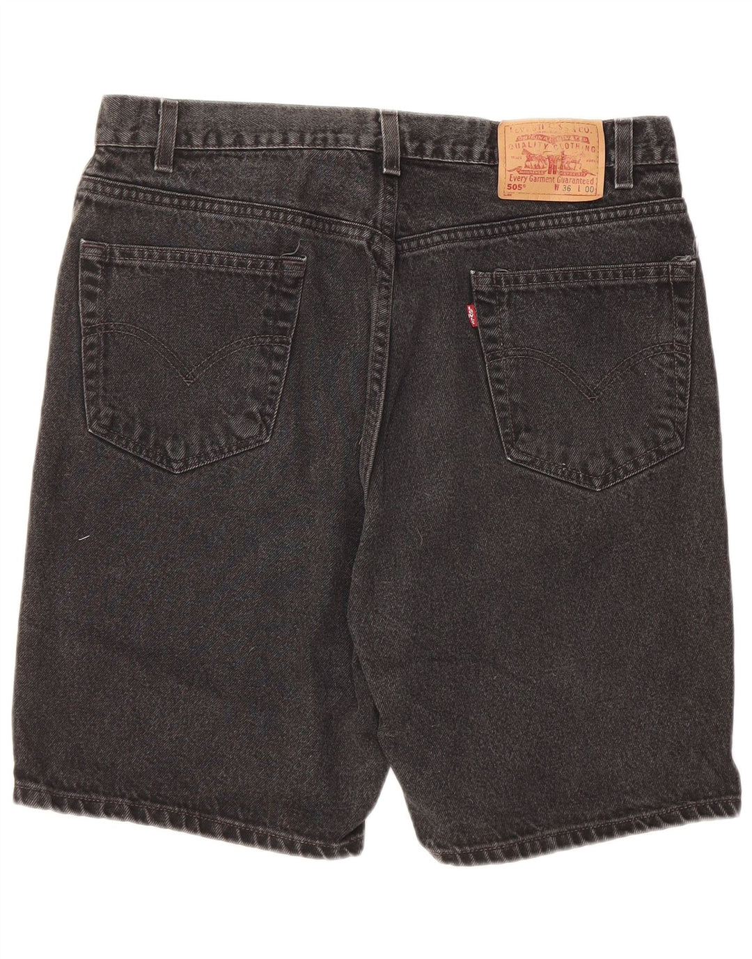 Levi's Herren 505 Jeansshorts mit normaler Passform, W36, Größe L, Schwarz, Baumwolle