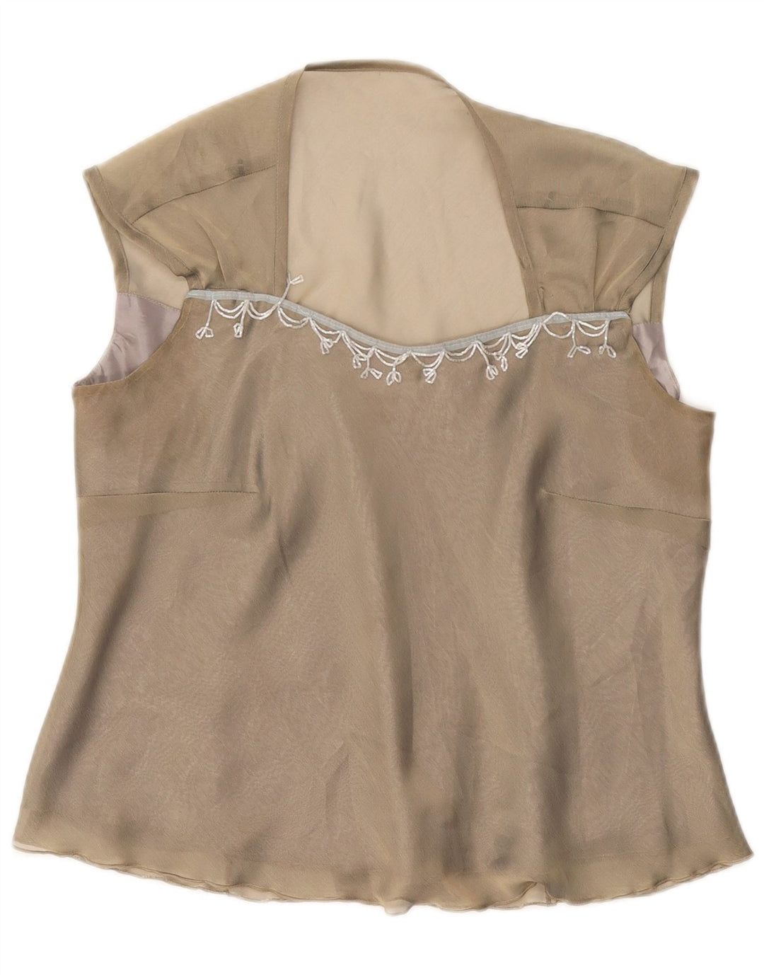 JOHN BENTLEY Ärmelloses Damen-Blusenoberteil UK 16 Large Grün Polyester