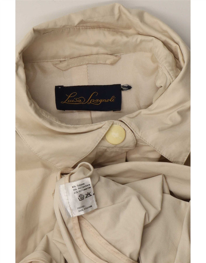 Luisa Spagnoli Damen Bomberjacke UK 14 Mittelbeige Baumwolle