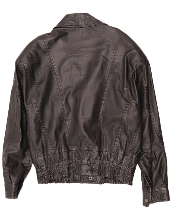 Vintage Herren Lederjacke IT 46 Small Black Biker